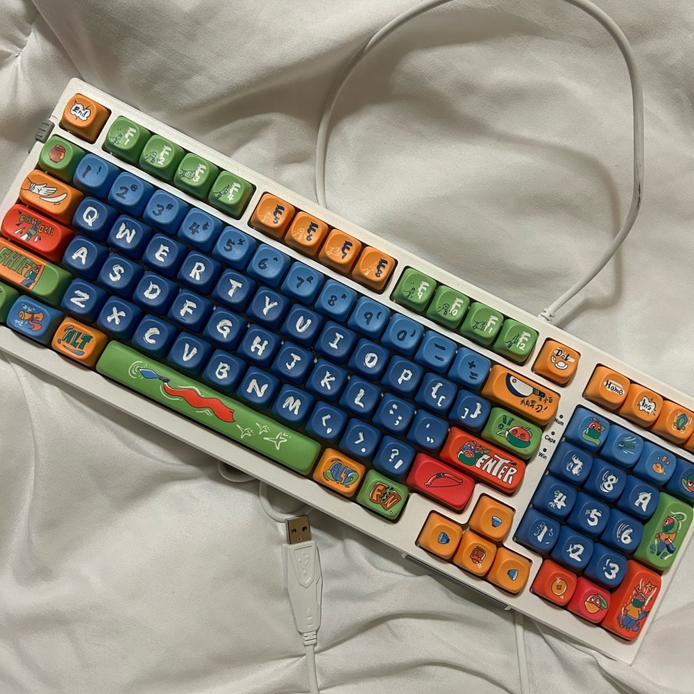 Colorful Cartoon USB Keyboard - Picture 3 of 5